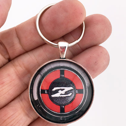 Datsun Z Sail Panel Side Drip Rail Emblem Badge Red 1.2" Keychain