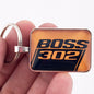 Ford Mustang Boss 302 Orange 1" x 1.25" Keychain