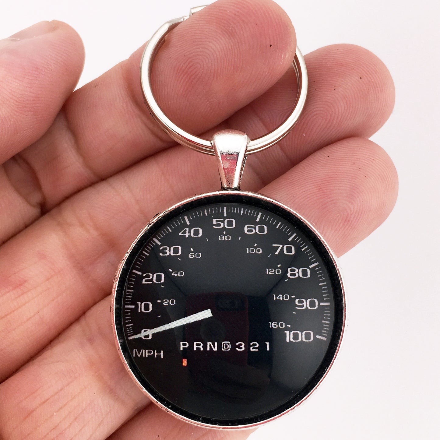 Vintage 1990's Chevrolet 100 MPH Speedometer  1.2" Keychain