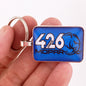 Vintage 426 HEMI Emblem Badge Logo 1" x 1.25" Diameter Keychain