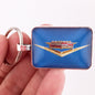 Vintage Cadillac Gold Emblem Badge Ornament 1" x 1.25" Keychain