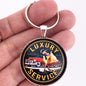 Vintage Cadillac Luxury Service Sign 1.2" Keychain