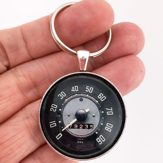 1960's Volkswagen VW 90 MPH Speedometer Gauge 1.2" Diameter Keychain