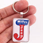 Vintage Willys Jeep Cars and Trucks Sign 1953-1963  1" x 1.25" Keychain