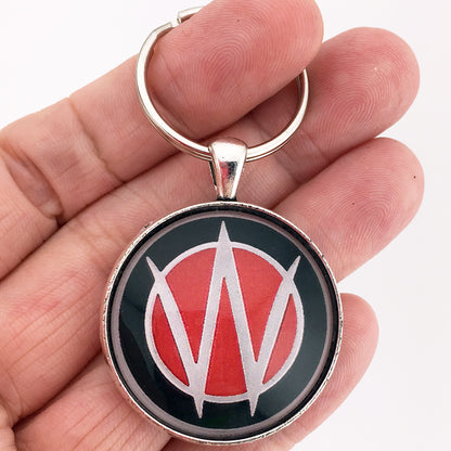 Vintage Willys Jeep Black and Red Emblem Logo Badge 1945-1953  1.2" Keychain
