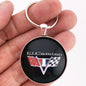 Vintage Chevrolet El Camino V Flags Chrome Emblem Badge Logo 1.2" Keychain