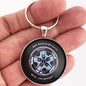 Vintage Oldsmobile Cutlass Supreme Rallye Wheel Metallic Blue 1.2" Diameter Keychain