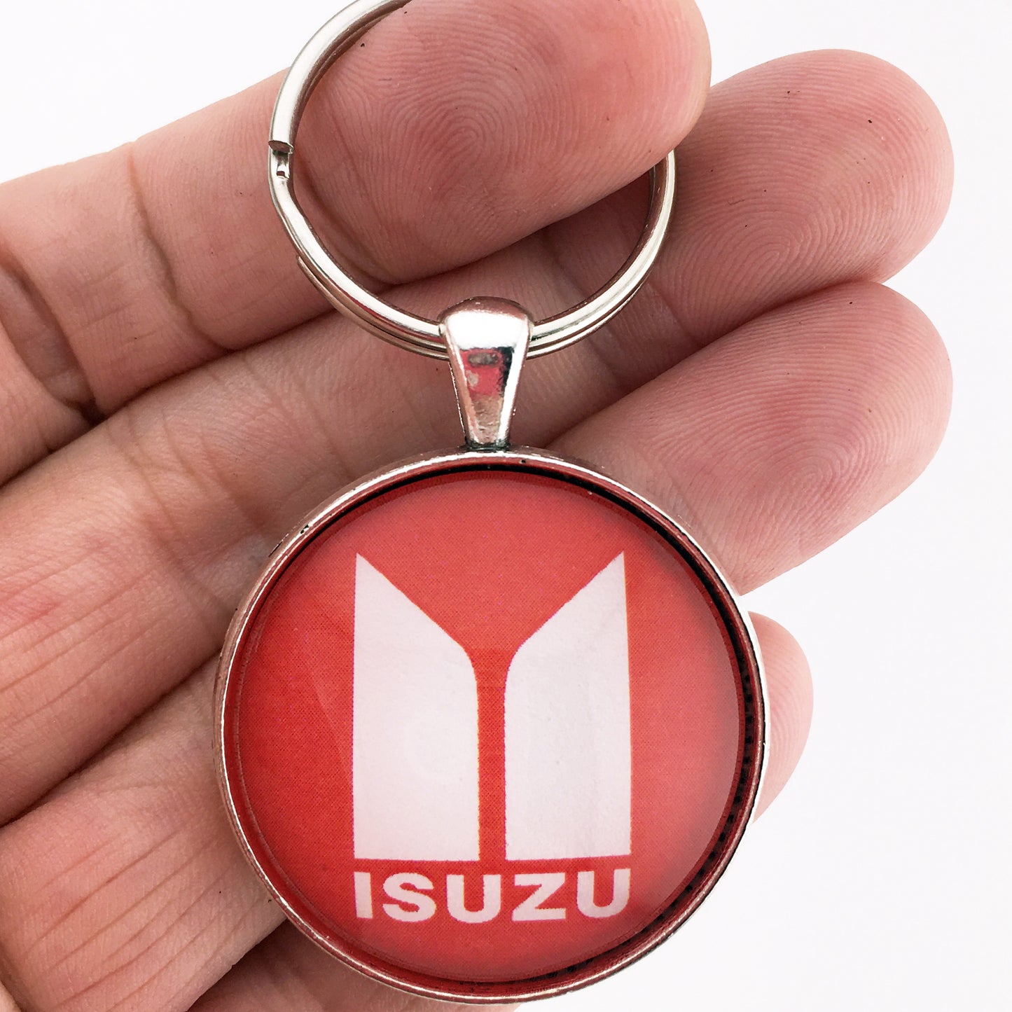Vintage Isuzu Emblem Logo Badge 1.2" Diameter Keychain