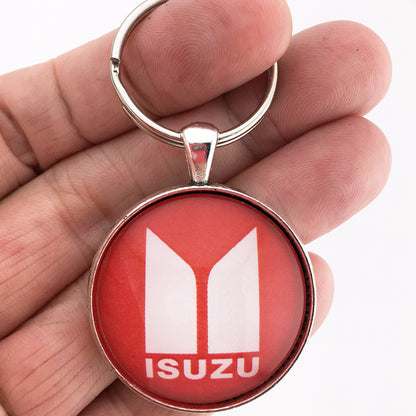 Vintage Isuzu Emblem Logo Badge 1.2" Diameter Keychain