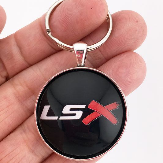 Vintage LSX Trunk Fender Emblem Badge Ornament Logo 1.2" Diameter Keychain