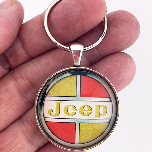Vintage Kaiser Jeep Emblem Logo Badge 1963-1970  1.2" Keychain