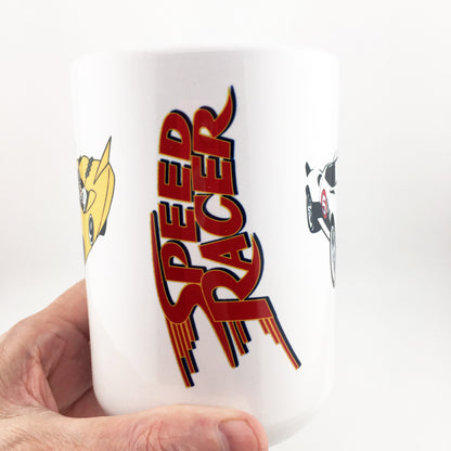 Speed Racer Mach 5 Racer X Trixie Chim Chim Gô Mifune LARGE 15 oz. Ceramic Mug