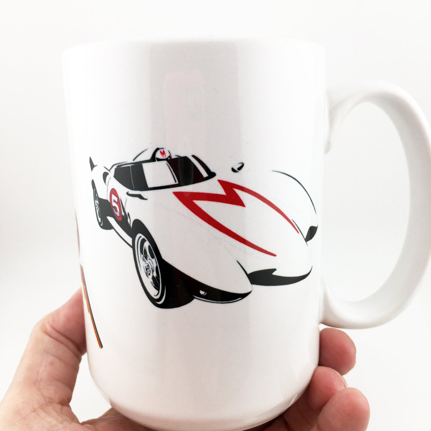 Speed Racer Mach 5 Racer X Trixie Chim Chim Gô Mifune LARGE 15 oz. Ceramic Mug