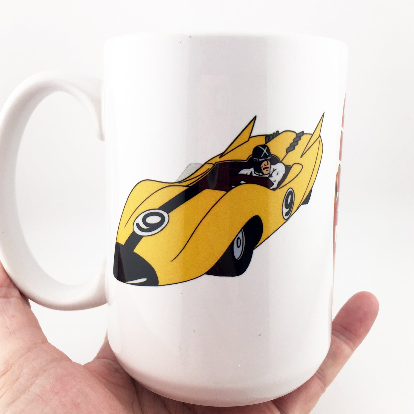 Speed Racer Mach 5 Racer X Trixie Chim Chim Gô Mifune LARGE 15 oz. Ceramic Mug