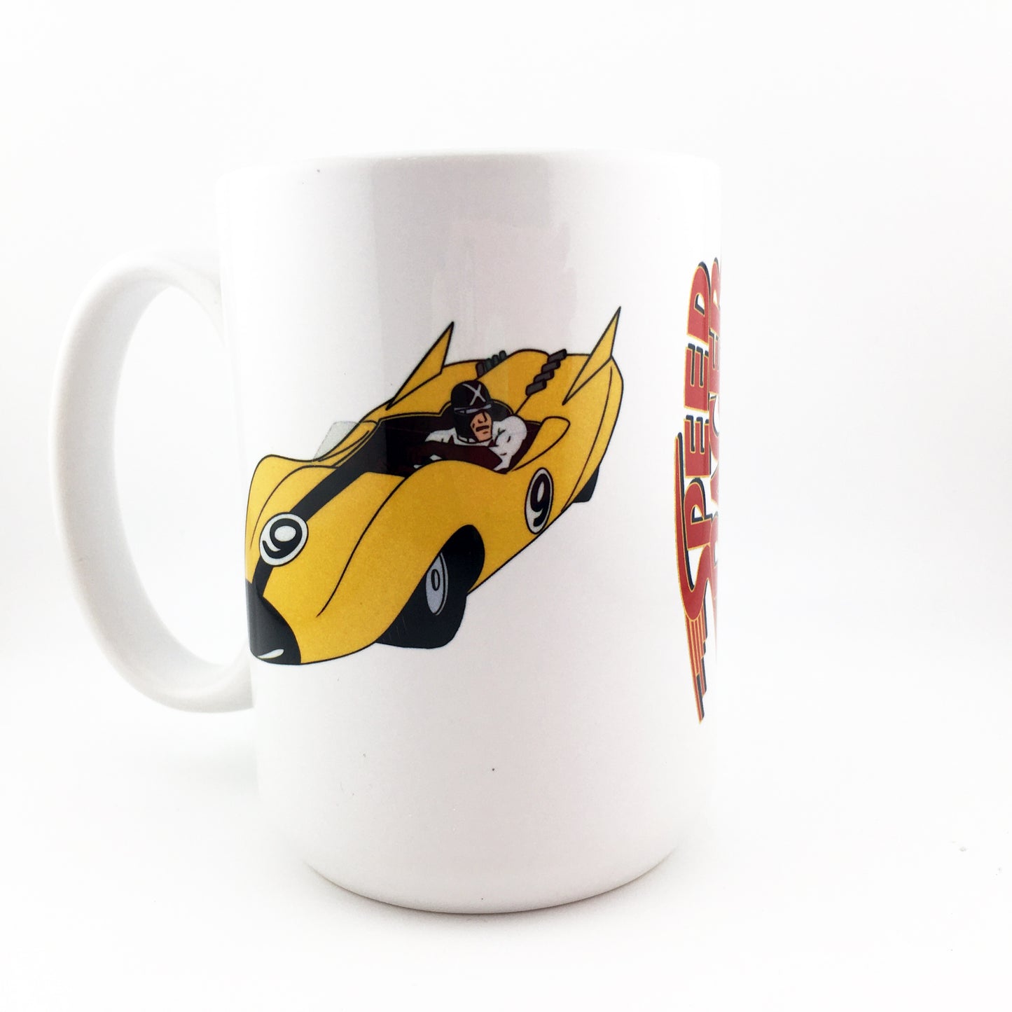 Speed Racer Mach 5 Racer X Trixie Chim Chim Gô Mifune LARGE 15 oz. Ceramic Mug