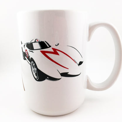 Speed Racer Mach 5 Racer X Trixie Chim Chim Gô Mifune LARGE 15 oz. Ceramic Mug