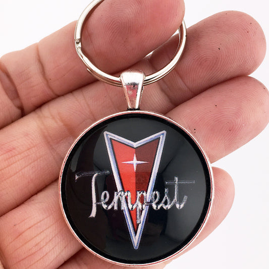 Vintage Pontiac Tempest Fender Emblem Badge Ornament 1.2" Diameter Keychain