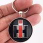 Vintage international Emblem Badge Ornament Logo 1.2" Diameter Keychain