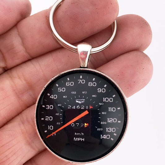 Vintage Chevrolet Corvette C3 140 MPH Speedometer 1.2" Keychain