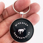 Ford Bronco Tire Cover Emblem Badge Ornament Logo 1.2" Diameter Keychain