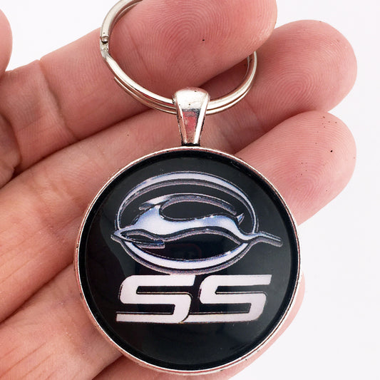 2006- Chevrolet Chevy Impala SS Chrome Emblem Badge Logo 1.2" Diameter Keychain