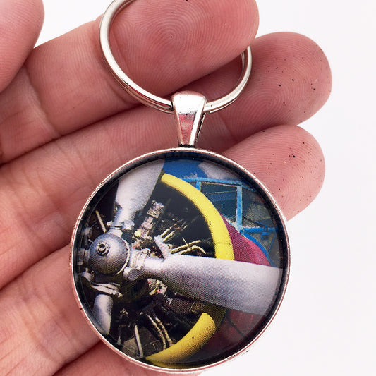 "Annushka" Antonov Soviet Single Engine Propeller Aviation 1.2" Diameter Keychain