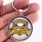 Vintage British Vincent Motorcycle Emblem Badge Logo 1.2" Diameter Keychain