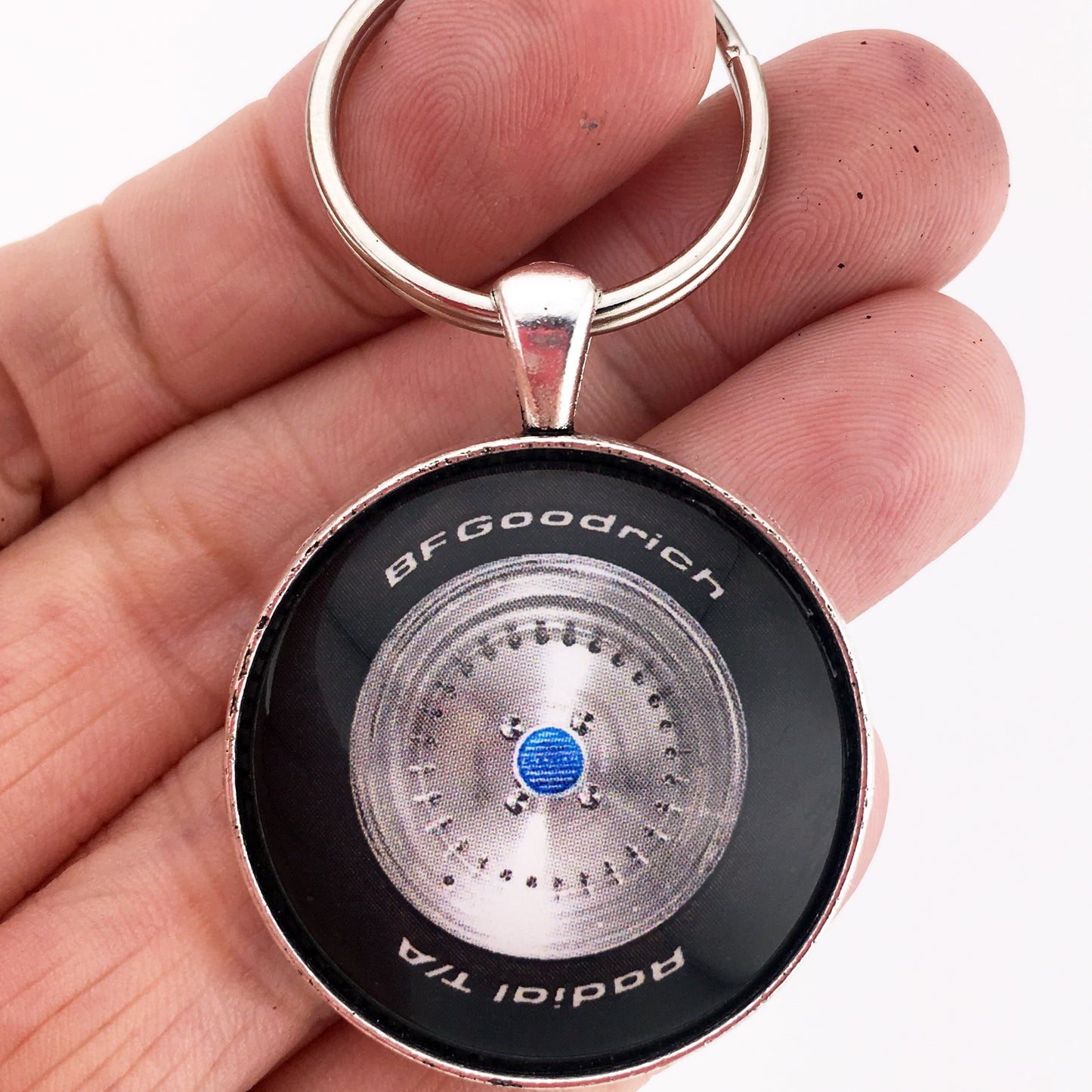 Vintage Cragar SST Mag Wheel BF Goodrich Tire 1.2" Diameter Keychain