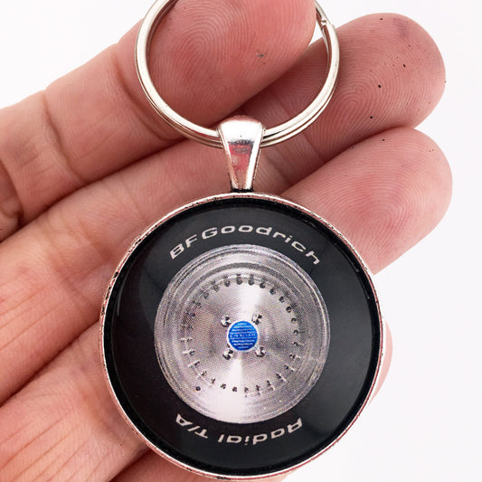 Vintage Cragar SST Mag Wheel BF Goodrich Tire 1.2" Diameter Keychain