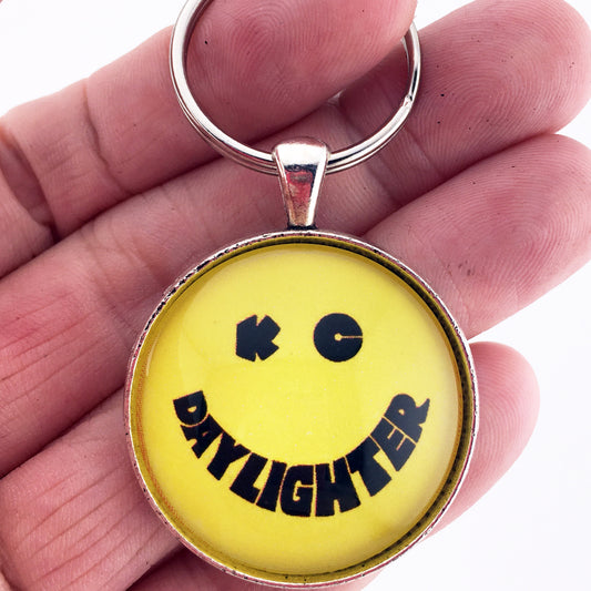 Vintage KC Daylighter HiLiTES Logo 1.2" Diameter Keychain