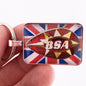 Vintage BSA Motorcycle Tank Emblem Badge Logo 1" x 1.25" Diameter Keychain