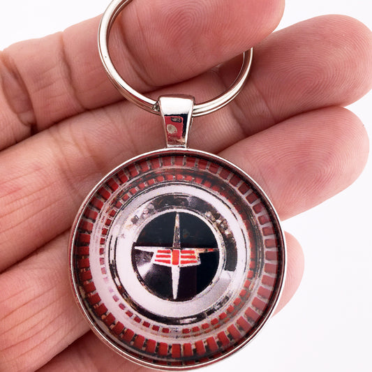 Vintage Dodge Hubcap Wheel Emblem Badge Ornament Logo 1.2" Diameter Keychain