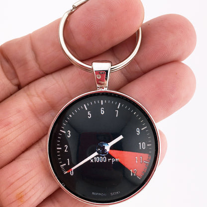 Vintage 1960's Honda CB350 CL350 Tachometer RPM Gauge 1.2" Diameter Keychain