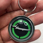 Vintage Plymouth Barracuda Green Emblem Badge Ornament Logo 1.2" Diameter Keychain