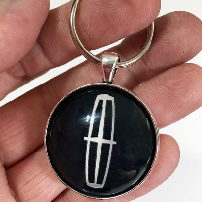 Lincoln Hood Ornament Emblem Badge Logo 1.2" Diameter Keychain