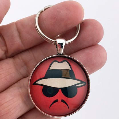 Lowrider Low Low Logo Emblem Badge 1.2" Diameter Keychain