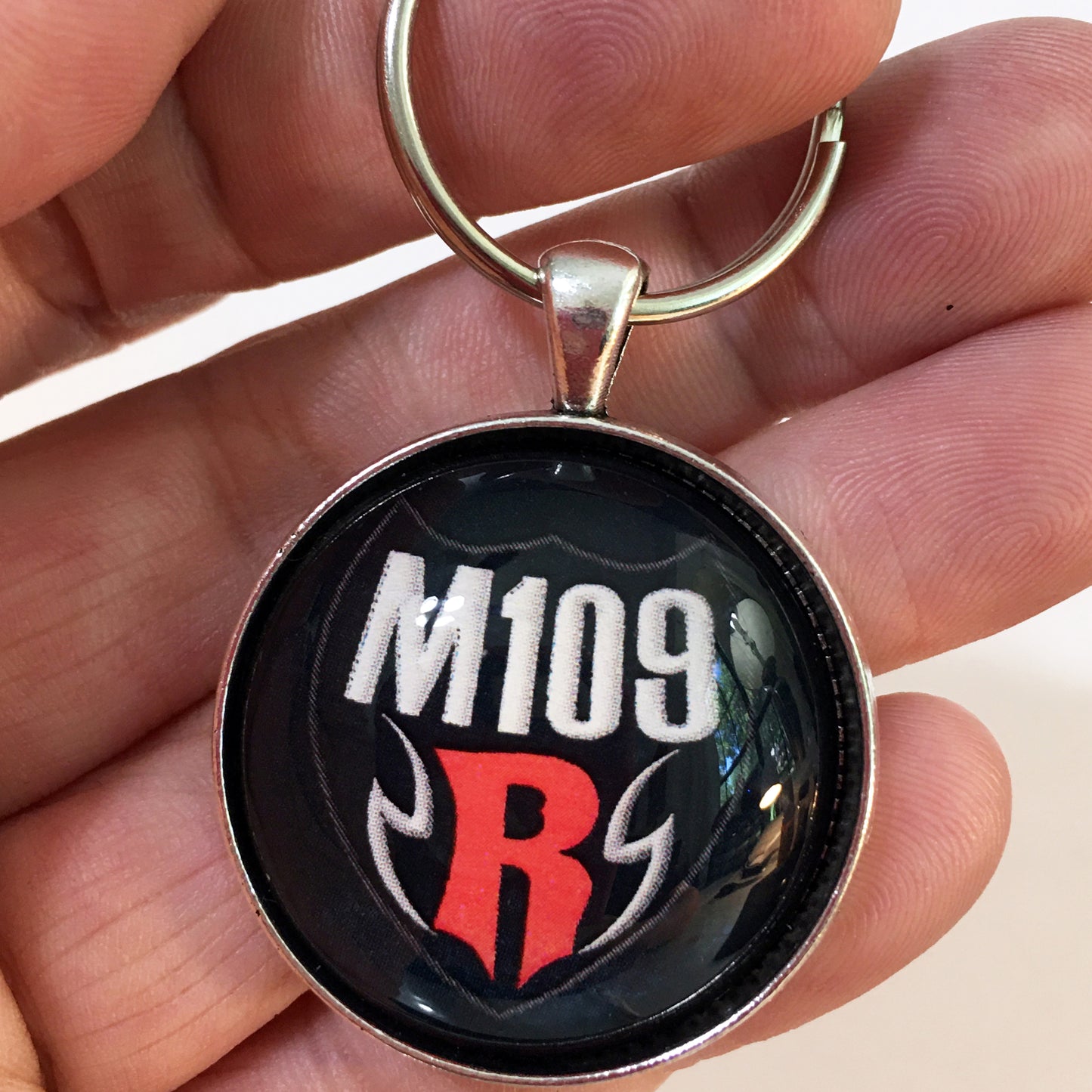 M109 R Motorcycle Logo Emblem Badge 1.2" Diameter Keychain