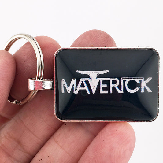 Vintage Ford Maverick Horns Fender Emblem 1" x 1.25" Diameter Keychain