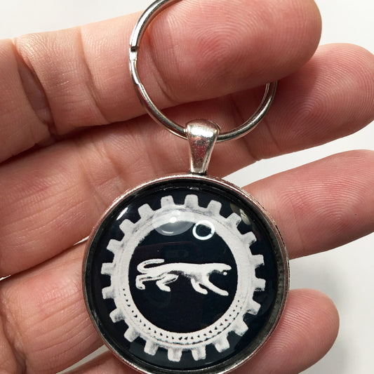 Vintage Mercury Cougar Emblem Badge Logo 1.2" Diameter Keychain