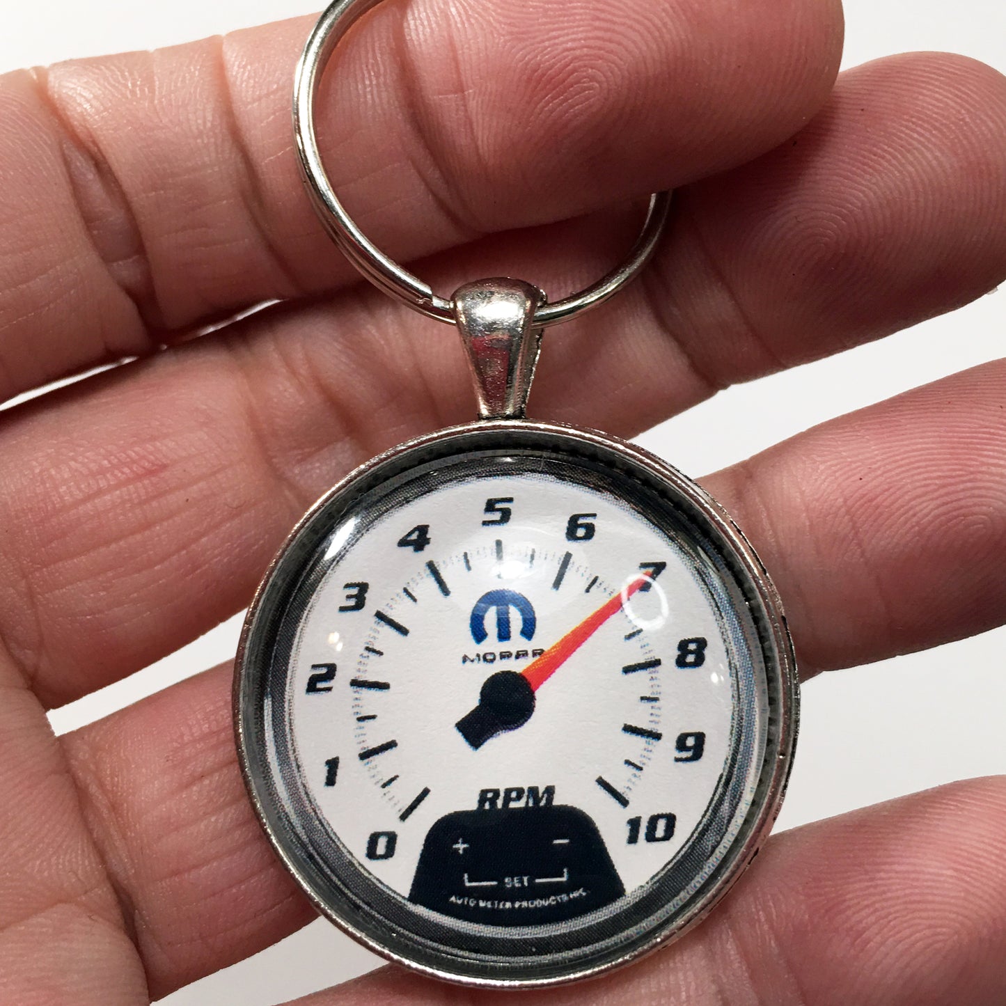 Vintage Mopar 10K RPM Tachometer Gauge 1.2" Diameter Keychain