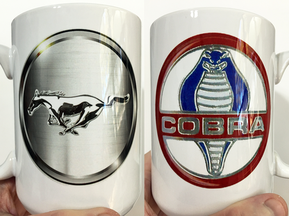 Ford Shelby Cobra Mustang Emblem and Logo Large 15 oz. Mug