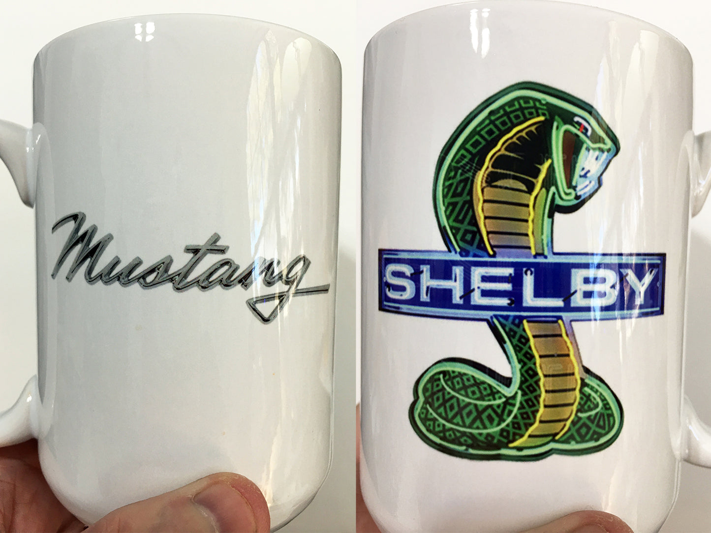 Ford Shelby Mustang Emblem and Logo Large 15 oz. Mug