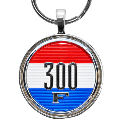Vintage Chrysler 300 F Emblem Badge Ornament Logo 1.2" Diameter Keychain