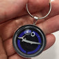 Vintage Plymouth Barracuda Purple Emblem Badge Ornament Logo 1.2" Diameter Keychain
