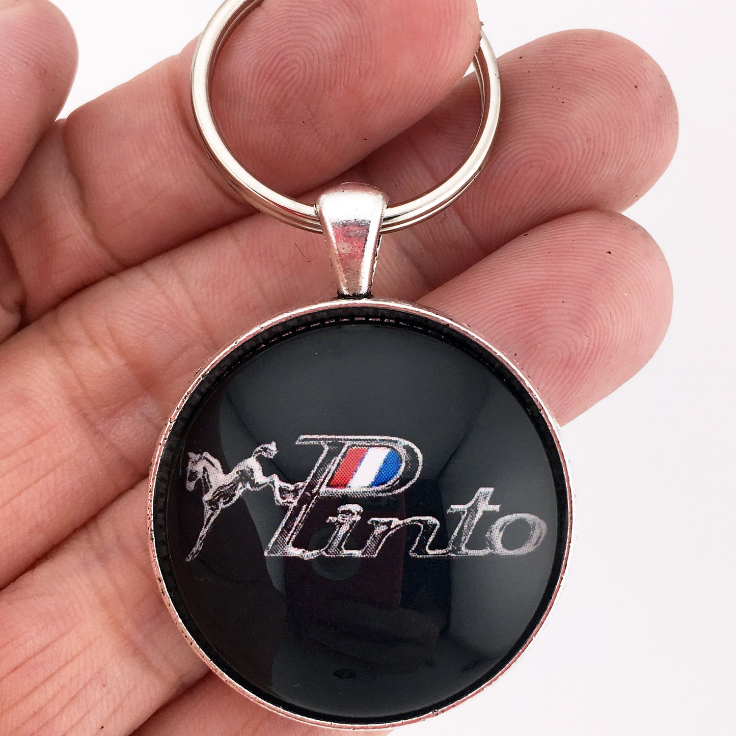 Vintage Ford Pinto Pony Emblem Badge Logo 1.2" Diameter Keychain