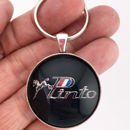 Vintage Ford Pinto Pony Emblem Badge Logo 1.2" Diameter Keychain