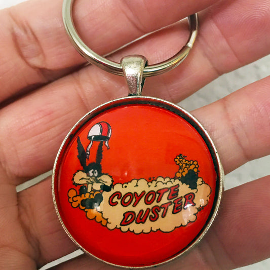 Vintage Plymouth Road Runner Coyote Duster Emblem Badge Ornament Logo 1.2" Diameter Keychain