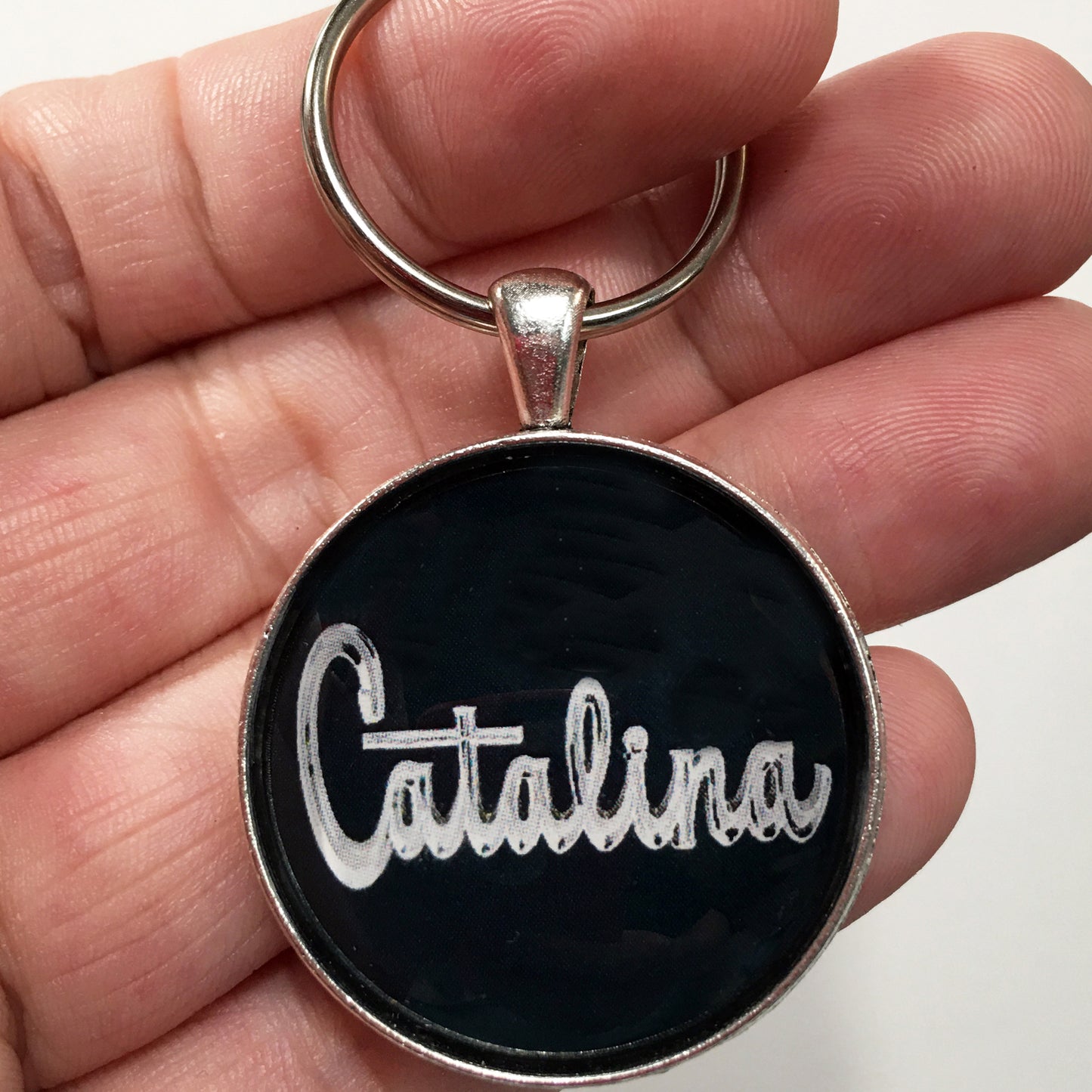Vintage Pontiac Catalina Fender Emblem Badge Ornament 1.2" Diameter Keychain