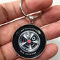 Vintage Pontiac Rally Wheel Arrowhead Center Cap 1.2" Diameter Keychain