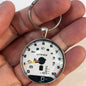 Vintage Porsche GT4 RS 718 Cayman 10K Tachometer Gauge 1.2" Diameter Keychain